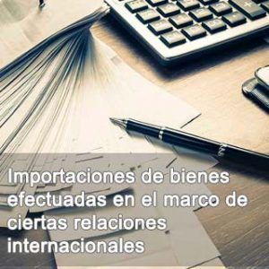 importaciones de bienes efectuadas en el marco de ciertas relaciones internacionales